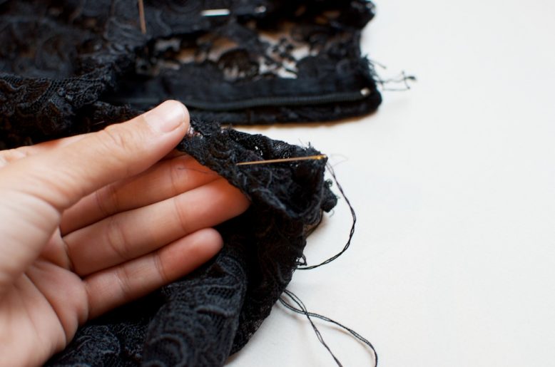 DIY lace dress by a pair and a spare 025