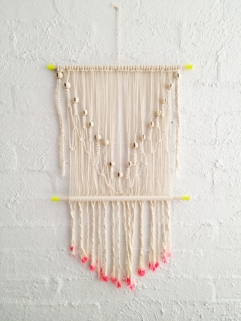DIY macrame wall hanging