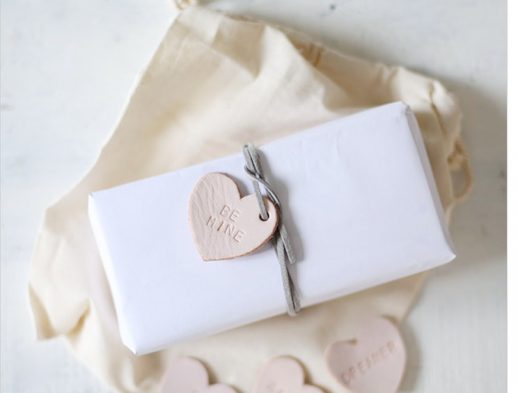 DIY Leather Heart Gift Tags