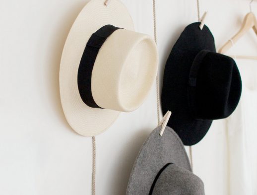 DIY Hanging Copper Hat Rack