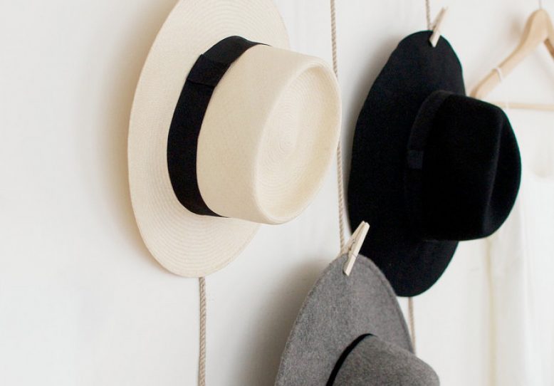 DIY Hanging Copper Hat Rack