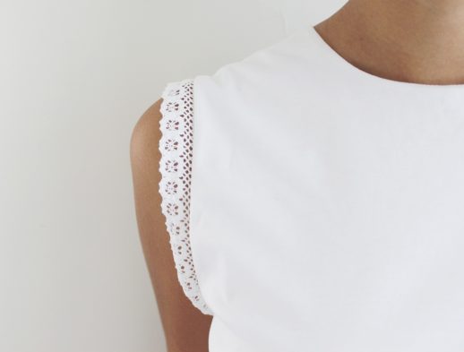 DIY Lace Trimmed Top