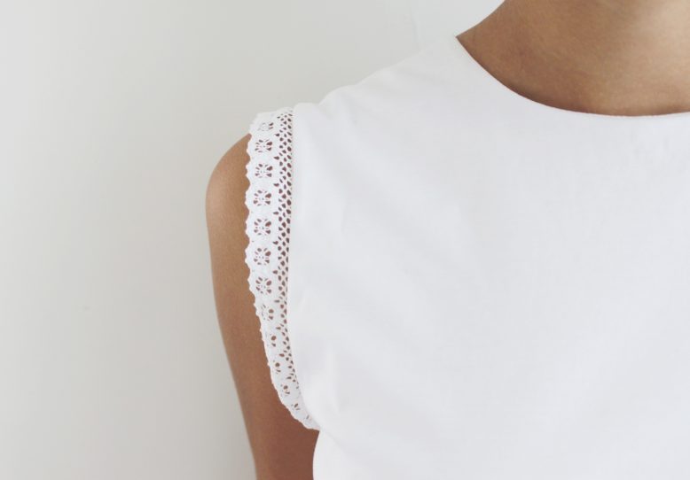 DIY Lace Trimmed Top