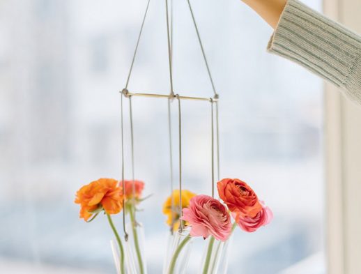 DIY Test Tube Vase Chandelier