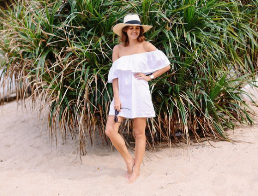 DIY Off The Shoulder Beach Dress