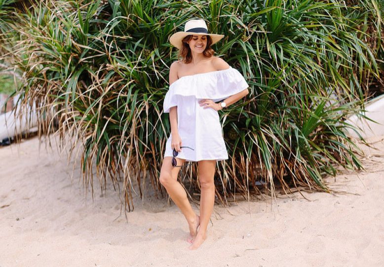 DIY Off The Shoulder Beach Dress