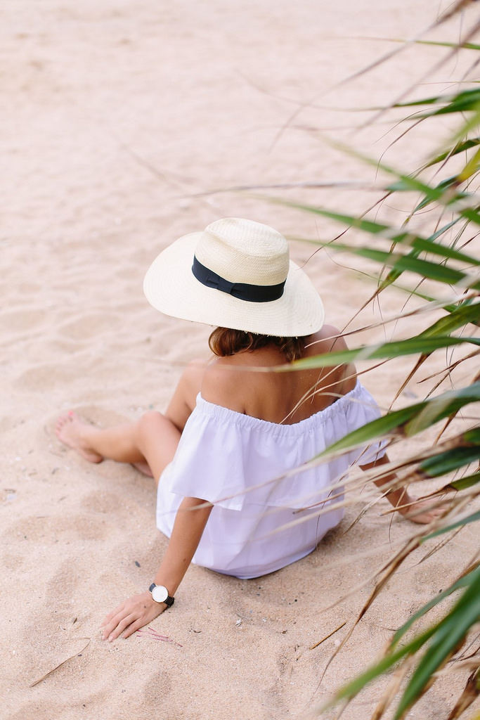 DIY off the shoulder beach dress