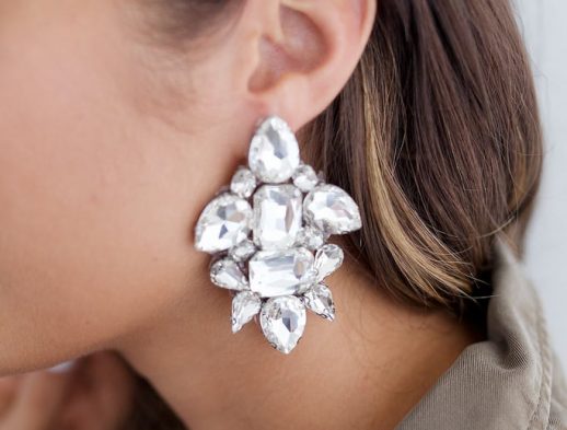 DIY Crystal Cluster Earrings