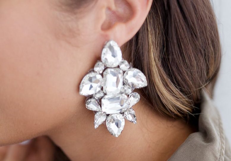 DIY Crystal Cluster Earrings