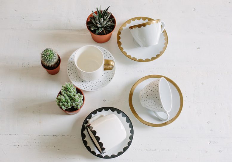 DIY Hand Painted Tea Cups