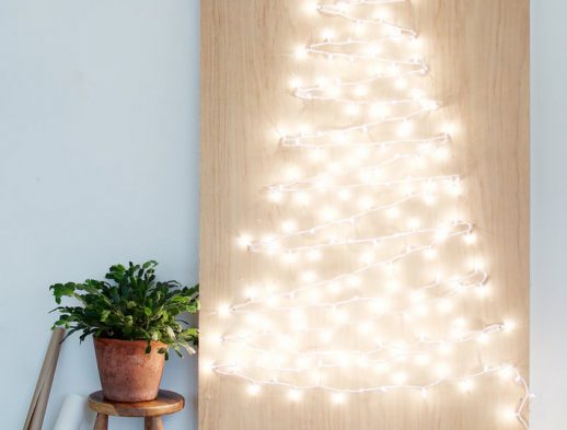 DIY String Light Christmas Tree