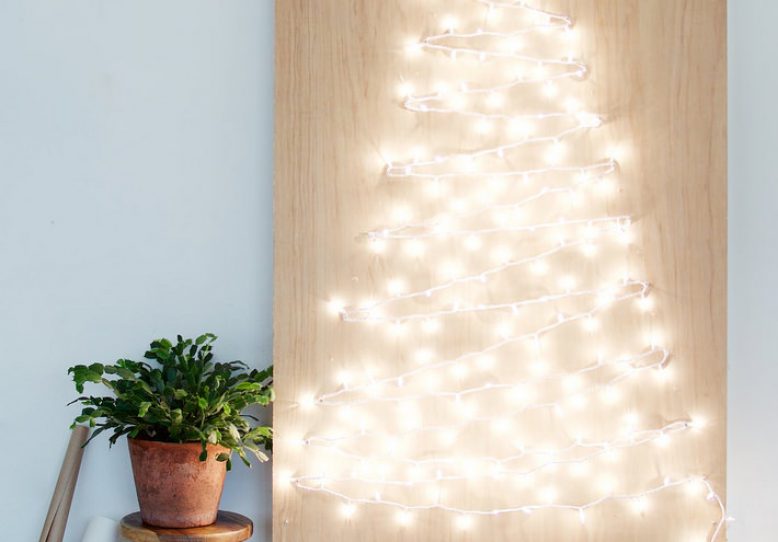 DIY String Light Christmas Tree