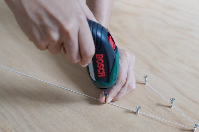 DIY String Light Christmas Tree