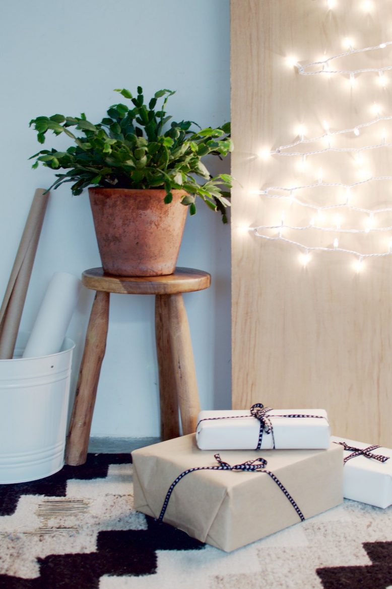 DIY String Light Christmas Tree
