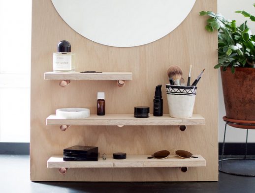 DIY Pine Make Up Vanity