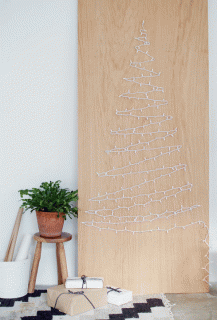 DIY String Light Christmas Tree