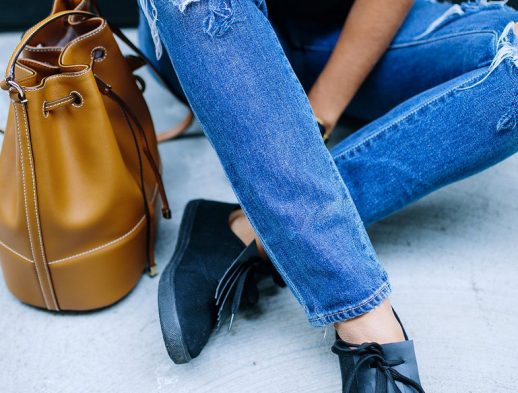 DIY Fringed Sneakers