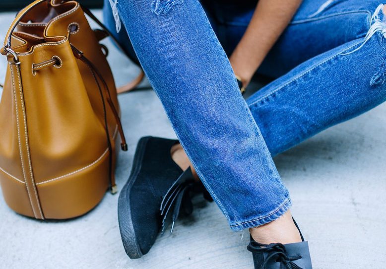 DIY Fringed Sneakers