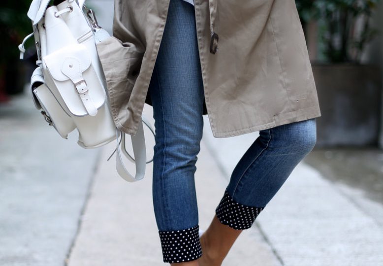 DIY Fabric Cuff Jeans