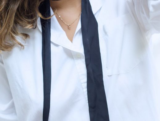 DIY Skinny Silk Scarf