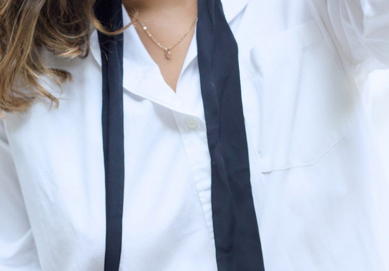 DIY Skinny Silk Scarf