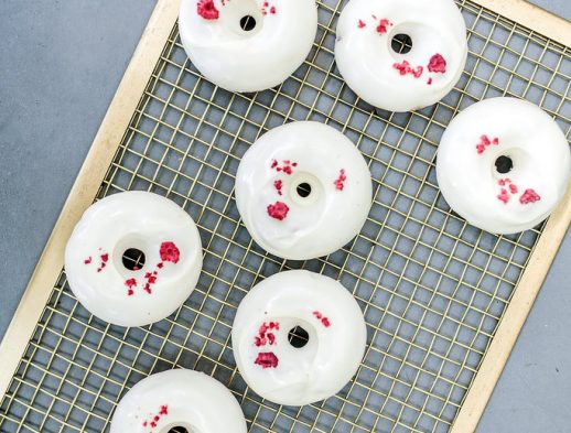 Coconut & Raspberry Baked Doughnuts