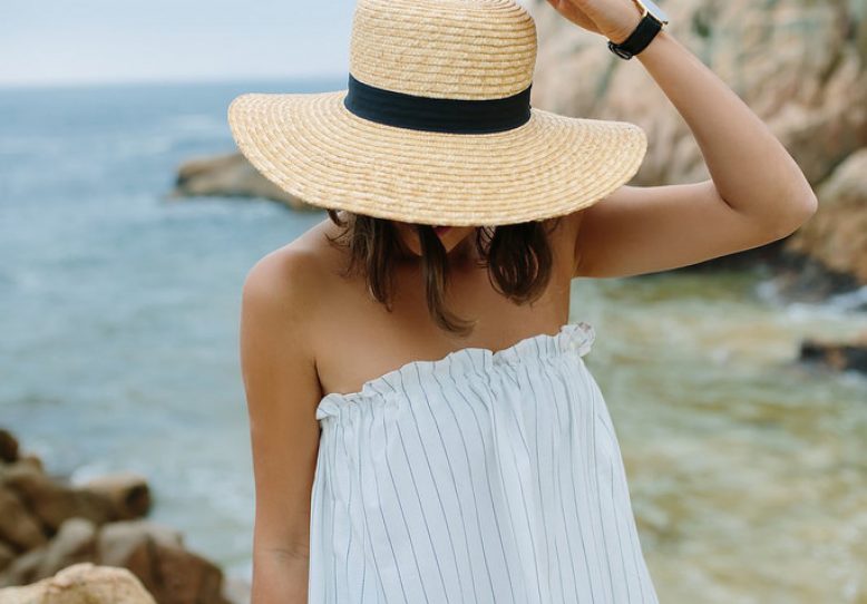 DIY Striped Strapless Top