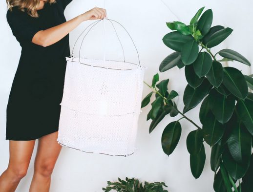 DIY Wire and Lace Lampshade