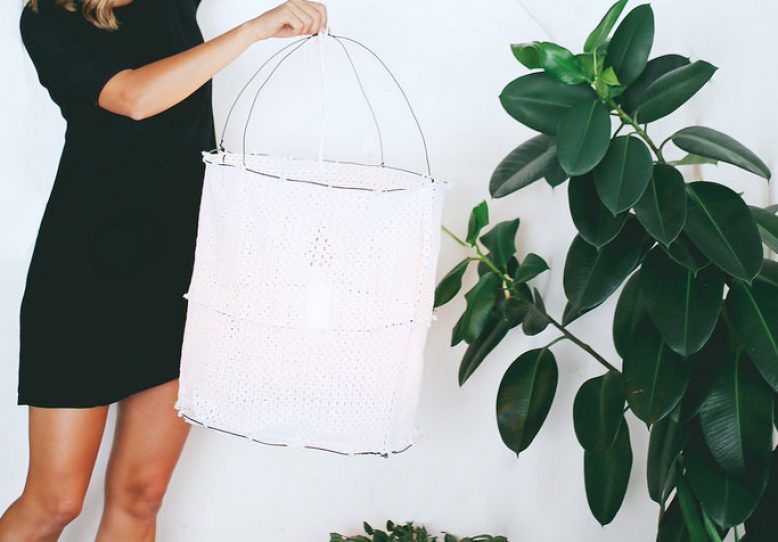 DIY Wire and Lace Lampshade