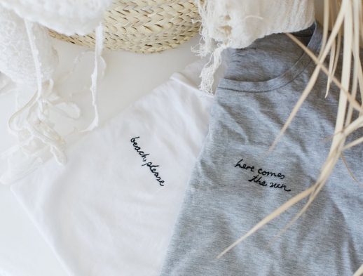 DIY Word Embroidered T-shirt