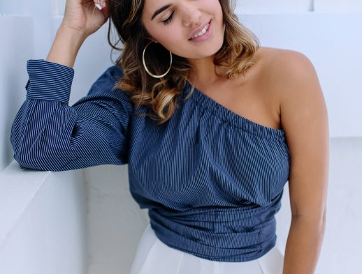 DIY One Shoulder Wrap Top