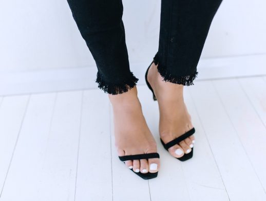 DIY Fringed Hem Denim Jeans