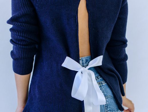 DIY Bow Back Sweater