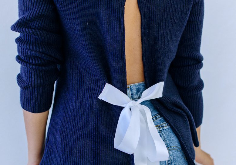 DIY Bow Back Sweater