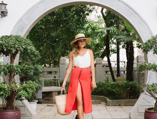 DIY Linen Side Split Skirt