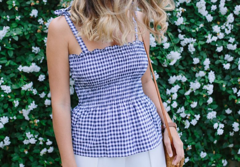 DIY Shirring Shoulder Tie Top