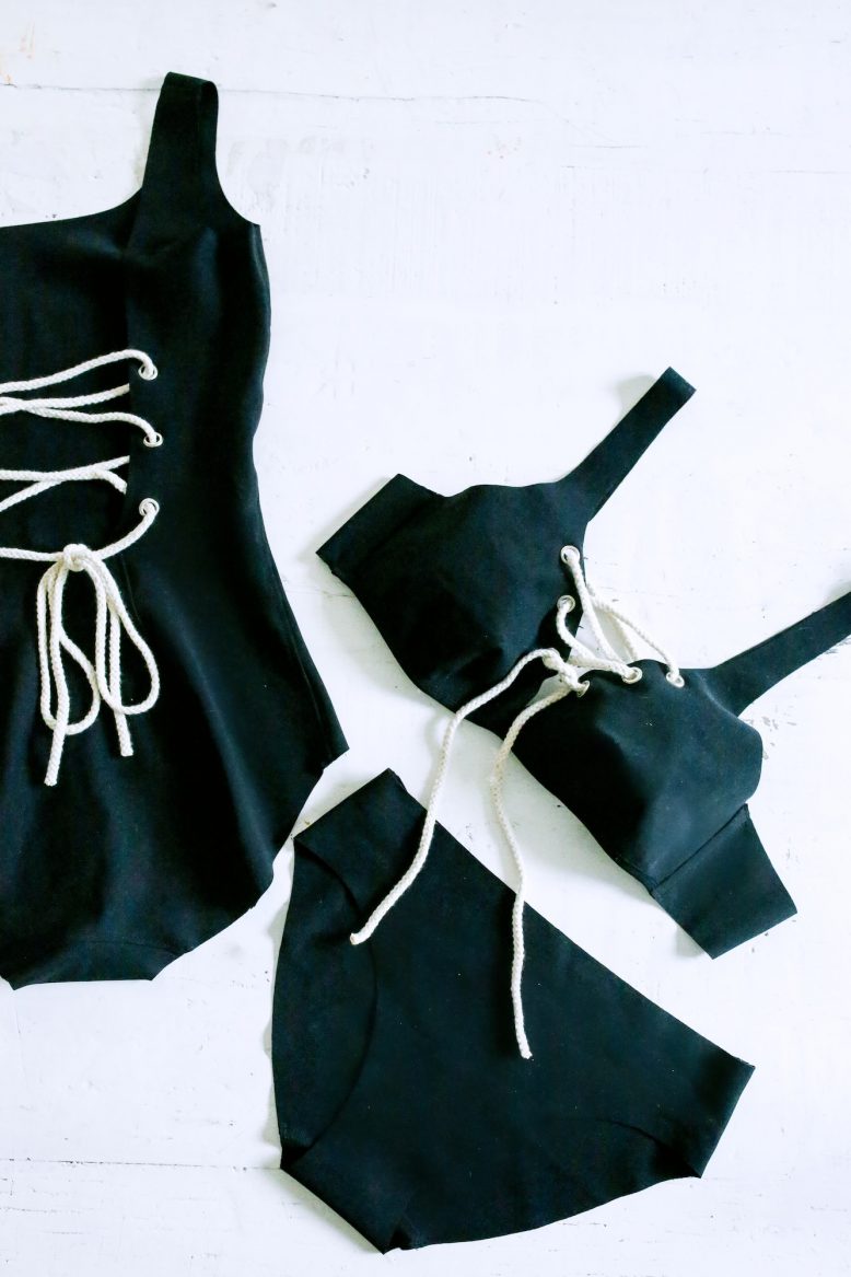 DIY Lace Up Swimsuit 1 (1)