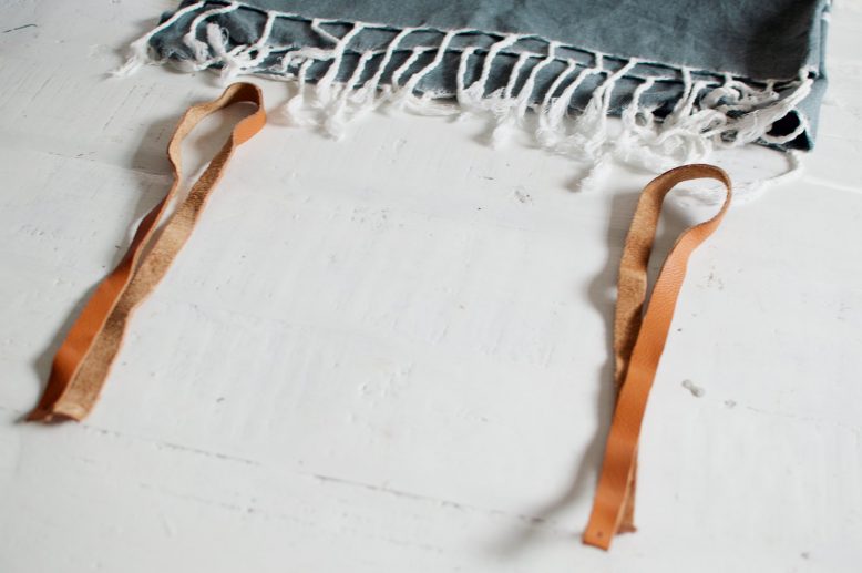 DIY Leather Towel Strap