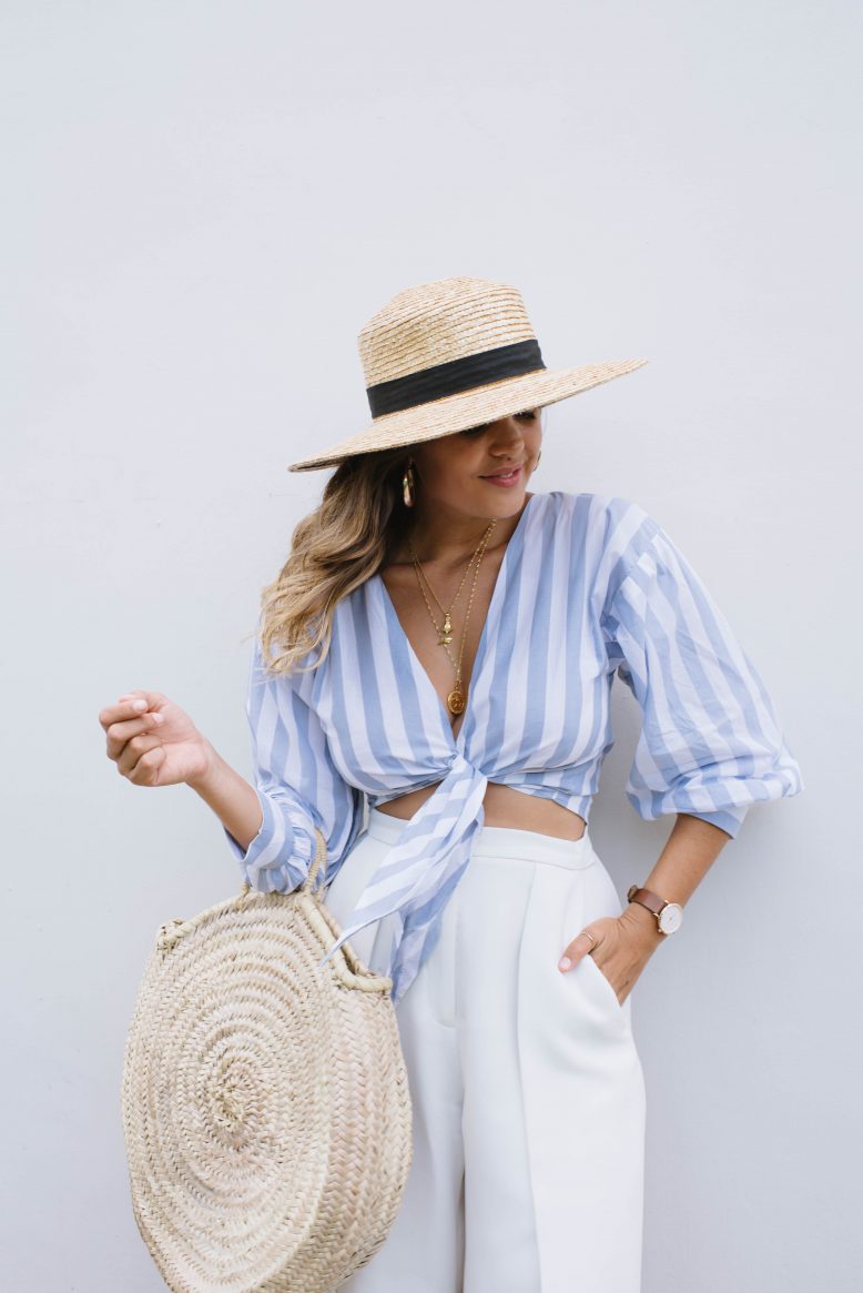 DIY Bell Sleeve Tie Front Top