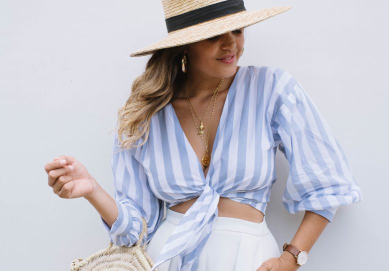DIY Bell Sleeve Tie Front Top