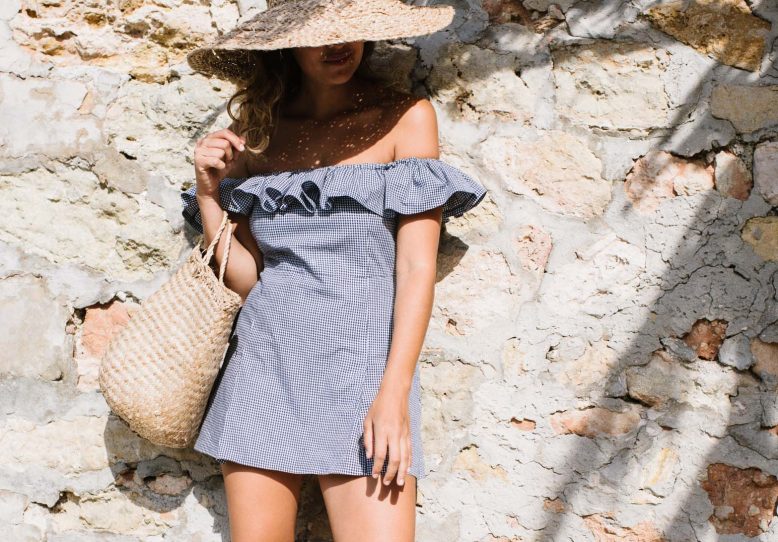 Turn A Shift Dress Into Ruffle Shoulder Dress