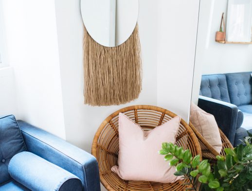 DIY Fringed Mirror