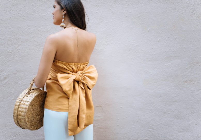 DIY Strapless Bow Top