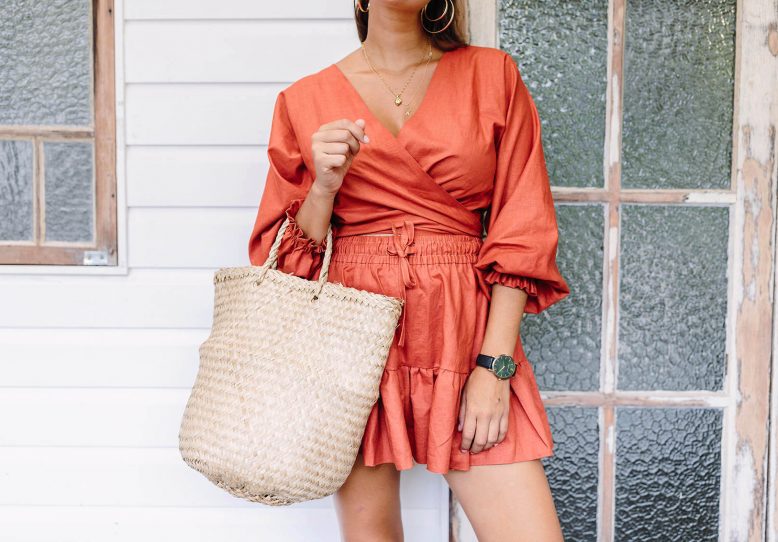 DIY Gathered Mini Skirt