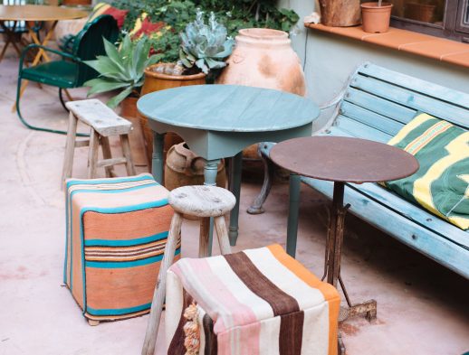 DIY Fabric Covered Stools (Made From A Milk Crate!)