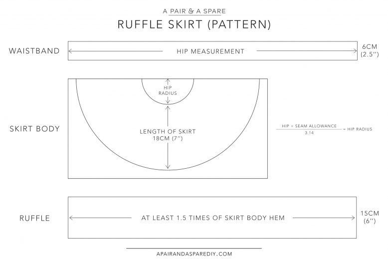 diy-gathered-mini-skirt pattern