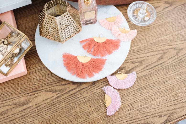 DIY Fringed Fan Earrings-1-2