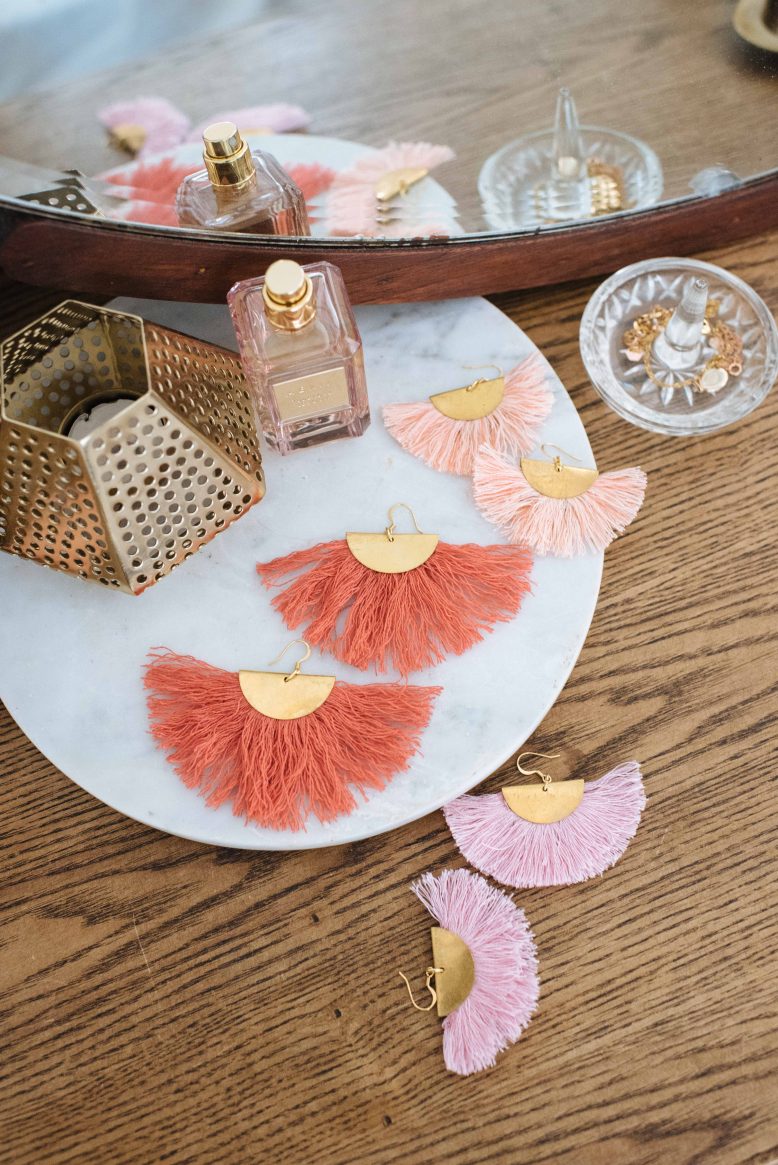 DIY Fringed Fan Earrings-2-2