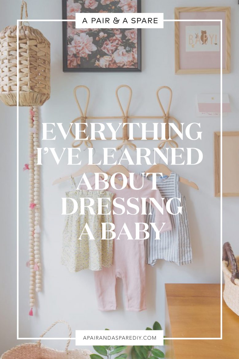 Dressing a baby