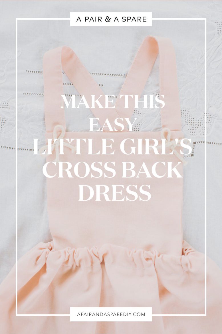 Make this easy little girls gross back dress